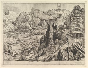 忏悔的玛格达莱娜 玛格达莱娜poenitens出自《大型风景画》，约1555-56年。 作者 约翰内斯·范·杜特克姆一世
