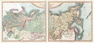 Map of the Russian Empire Divided into its Governments par Cary, John (c. 1754-1835). Etching, watercolour 作者 约翰（后）卡里