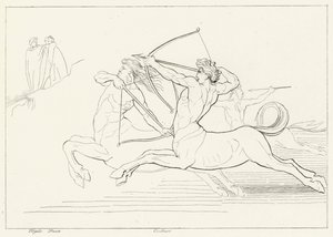 Encounter with the Centaurs, Inferno, Canto 12 (engraving) 作者 约翰（后）弗拉克斯曼