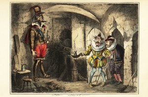 盖伊-福克斯，火药阴谋的领导人，1604年11月5日在议会大厦的地窖里被抓。 作者 约翰（后）里奇