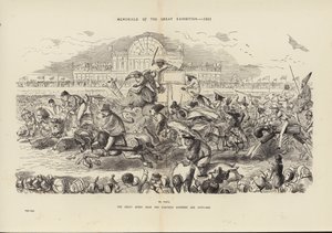 1851年大展的纪念品，一千八百五十一的大德比比赛（雕刻）。 作者 约翰（后）里奇