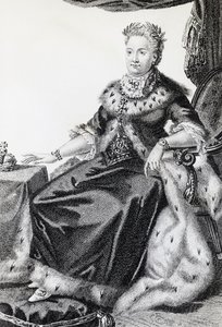 凯瑟琳二世，生于苏菲-弗里德里克-奥古斯特（1729-1796），俄罗斯皇后，雕刻品 作者 沃尔特·查尔斯·米尔斯