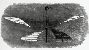 恩里克-弗拉尼尼的直升机（1848-1930），水墨画，意大利