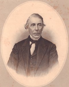 美国卫理公会牧师约翰-普莱斯-杜宾（1800-1876）的肖像，W-韦尔斯托德的雕刻作品，来自美国《女士储藏室》，约1870年。