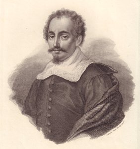 意大利地理学家Jacopo Cantelli（1643-1695）的肖像，Caterina Piotti-Pirola的铜雕版画 作者 沃尔特·查尔斯·米尔斯