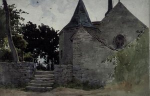 教堂的看法，19世纪 作者 约翰·阿布索隆