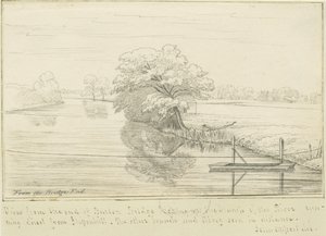 特伦特河畔伯顿--特伦特河：钢笔和墨水画，nd [1799-1854]（画）。 作者 约翰·奥尔波特