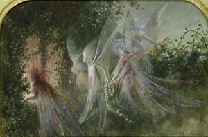 一个窗口的仙女，1864（wc＆gouache） 作者 约翰·安斯特·菲茨杰拉德
