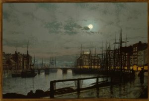 JAGrimshaw，惠特比-绘画，1883年 作者 约翰·阿特金森·格里姆肖