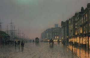 Wapping的利物浦码头，约1870年， 作者 约翰·阿特金森·格里姆肖