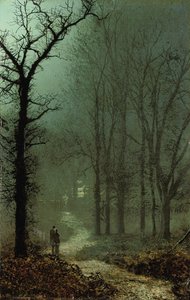 1873年月光下的树林中的恋人 作者 约翰·阿特金森·格里姆肖