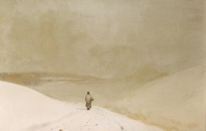 雪与雾（黄色小调随想）（布面油画） 作者 约翰·阿特金森·格里姆肖