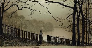 滑铁卢湖，朗德公园，利兹，1876-7 作者 约翰·阿特金森·格里姆肖