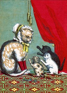 三只小小猫丢了手套，摘自1859年的《三只小小猫》