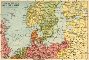 北海和波罗的海地图，c1914，c1920。