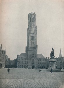 市场和钟楼，比利时布鲁日c1900 1914-1915