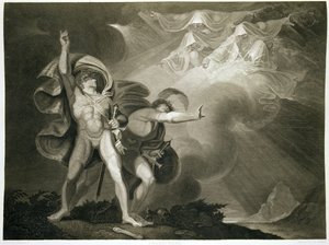 Macbeth，Banquo和第一幕中的三个女巫，Macbeth的场景III由William Shakespeare（1564-1616）出版1805