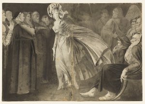 站立在男修道士直肠的妇女，c。 1770-1775年。 作者 约翰·布朗