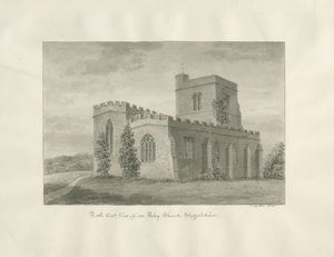Arley Church：棕褐色绘画，1846年 作者 约翰·巴克勒