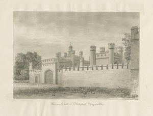 Blithfield Hall-Kitchen Court：棕褐色图纸 作者 约翰·巴克勒