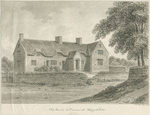 Caverswall村-老房子：乌贼墨画，1840年 作者 约翰·巴克勒