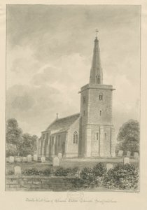 Church Eaton Church: sepia drawing 作者 约翰·巴克勒