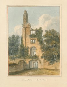 多塞特郡-舍伯恩-城堡废墟，1802年 作者 约翰·巴克勒