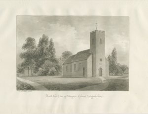 Edingale Church: sepia drawing 作者 约翰·巴克勒