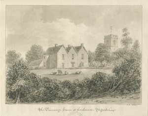 Harborne-牧师：棕褐色绘画，1833年 作者 约翰·巴克勒
