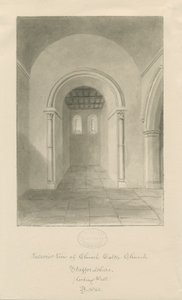 Interior of Church Eaton Church: sepia drawing 作者 约翰·巴克勒