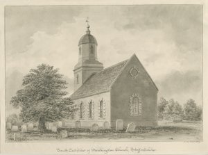 Marchington Church: sepia drawing 作者 约翰·巴克勒