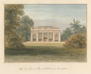 米德尔塞克斯-汉普顿-加里克别墅的温室，1831年 作者 约翰·巴克勒