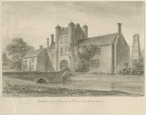 皮拉顿厅（Pillaton Hall）：棕褐色绘图，1841年 作者 约翰·巴克勒