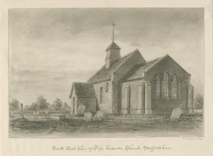 Pipe Ridware Church：棕褐色绘图 作者 约翰·巴克勒