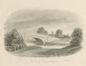 鲁奇利镇（Rugeley Town）-桥梁：棕褐色图纸，1842 作者 约翰·巴克勒