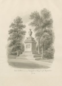 Shugborough - Cat Monument: sepia drawing 作者 约翰·巴克勒