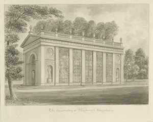 Shugborough Hall-音乐学院：棕褐色绘图 作者 约翰·巴克勒