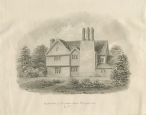 Standon Hall: sepia drawing 作者 约翰·巴克勒
