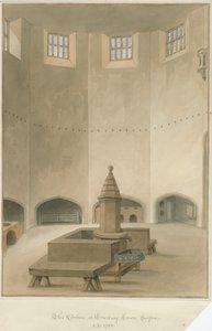 苏塞克斯-Cowdray住宅-厨房内部，1830年 作者 约翰·巴克勒