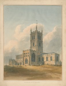 沃尔夫汉普顿-圣彼得大教堂：水彩画，1844年 作者 约翰·巴克勒