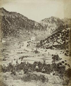 Peiwar Kotal，1878-79的前方攻击所采取的路线的视图
