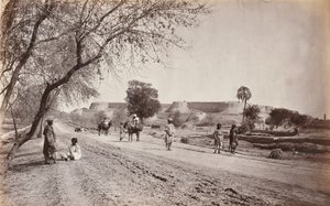 白沙瓦堡和周围环境，从监狱看，约1862年（照片）。