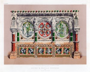 石材和大理石Reredos，十九世纪。