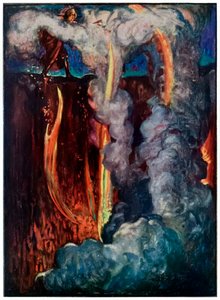 来自朝圣者的呐喊从这个世界进步到约翰·班扬（1628-1688）的插图Byam Shaw（1872-1919）的插图显示基督徒在死亡阴影谷 作者 约翰·拜姆·李斯顿·肖