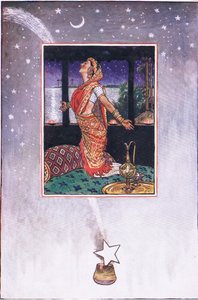 1920年，从卡玛花园（和其他来自印度的歌词）的插图中可以看出没有微风来冷却爱的热度 作者 约翰·拜姆·李斯顿·肖