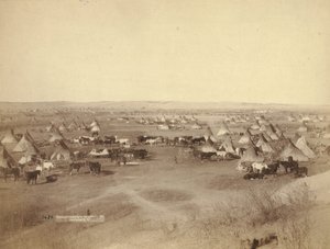 敌意印第安人营地，1891年 作者 约翰·CH·格拉比尔