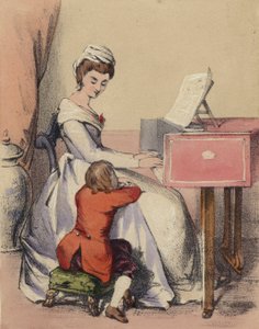 玛丽·安托瓦内特（Marie Antoinette）为路易十六国王的儿子多芬（Dauphin）唱歌