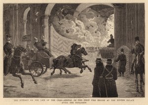爆炸后冬宫第一台发动机抵达沙皇生活的尝试 作者 John Charles Dollman