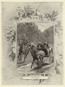 基督教王子与他的女儿一起骑在温莎公园 作者 John Charlton