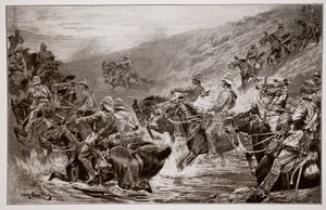 金伯利的短跑 - 第10次Hu骑穿越Klip漂移，在GD Giles的草图之后（fl.1890） 作者 约翰·查尔顿